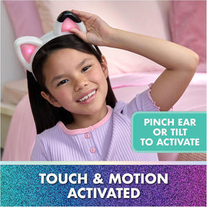 Pinching the ear to activate a mode on the headband