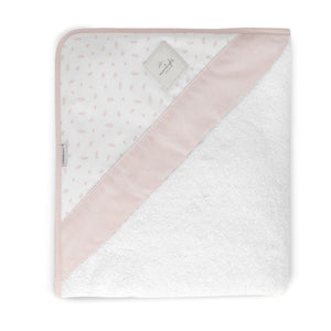 Cambrass Towel Cap 100x100cm Fresco Pink hooded bath cape, folded