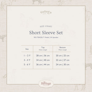 Cosoco Kids Short Sleeve Set - Equestrian Toile