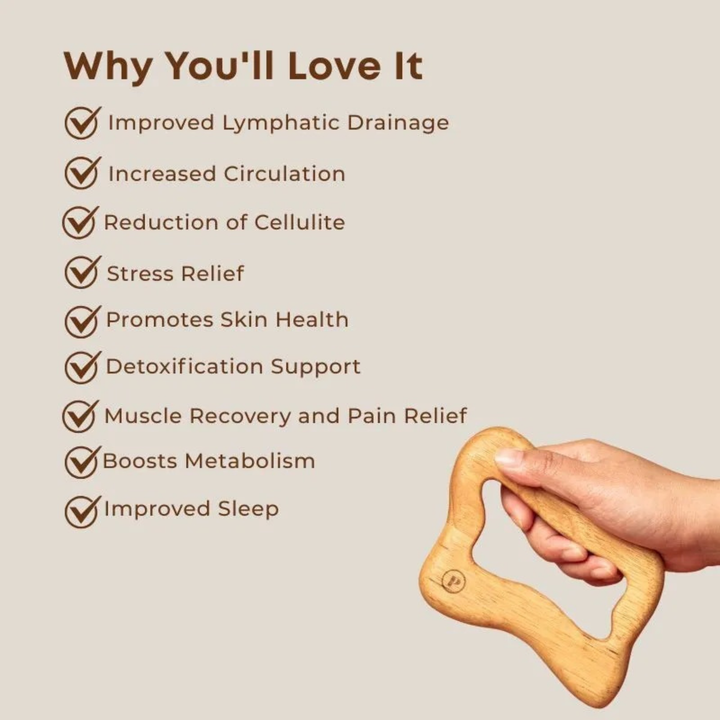 Pop Neutral Detox Massage Tool (Natural Wood)