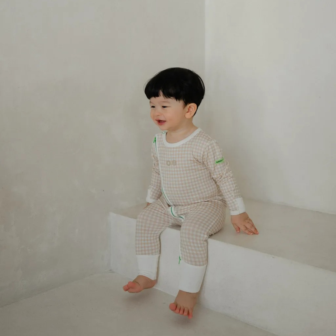 Hamako Tencel Creme Gigham (CG) Jippa Suit