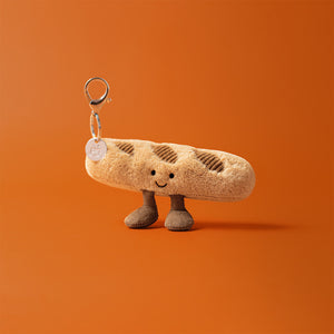 Jellycat Amuseables Baguette Bag Charm side view