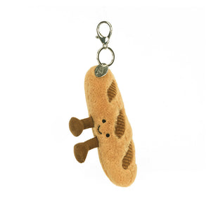 Jellycat Amuseables Baguette Bag Charm, front view