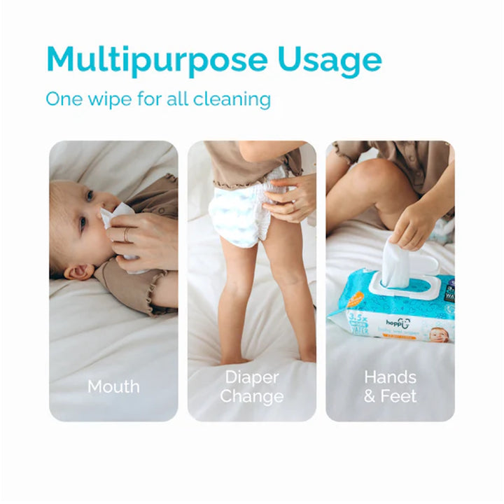 Hoppi Wet Wipes (80 wipes x 3 packs)