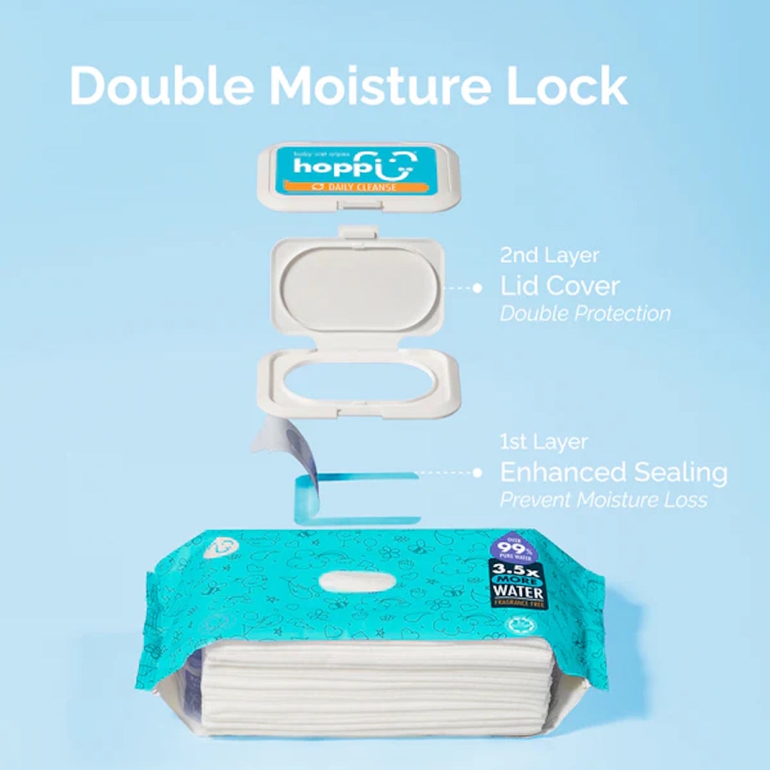 Hoppi Wet Wipes (80 wipes x 3 packs)