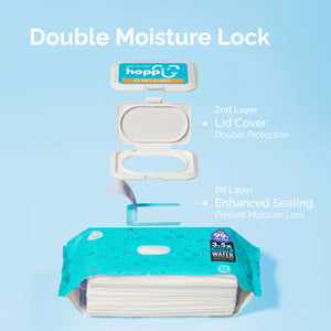 Hoppi Wet Wipes (80 wipes x 3 packs)