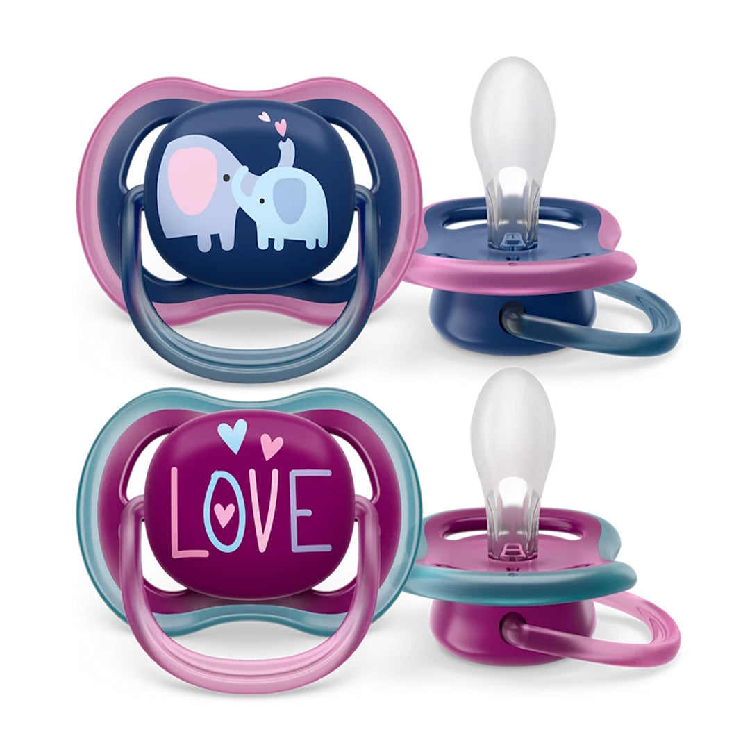 Philips Avent Soother Ultra Air 18m+ Girl Deco (2pcs)