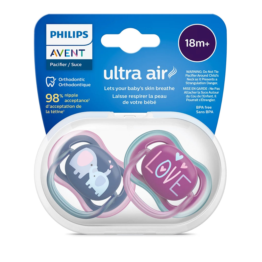 Philips Avent Soother Ultra Air 18m+ Girl Deco (2pcs)