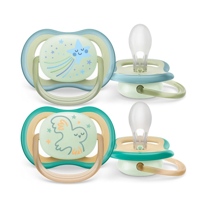 Philips Avent Soother Ultra Air Nighttime 0-6M (2pcs)
