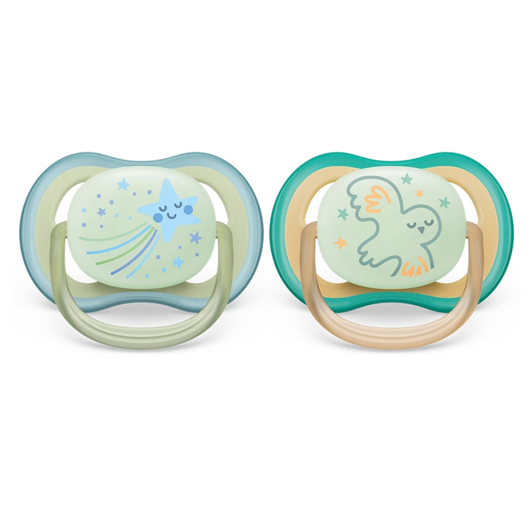 Philips Avent Soother Ultra Air Nighttime 0-6M (2pcs)