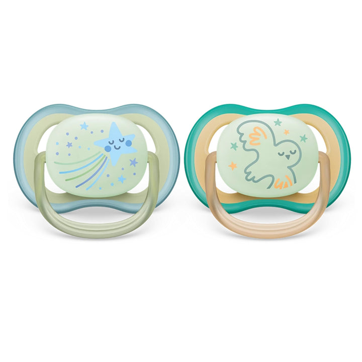 Philips Avent Soother Ultra Air Nighttime 0-6M (2pcs)