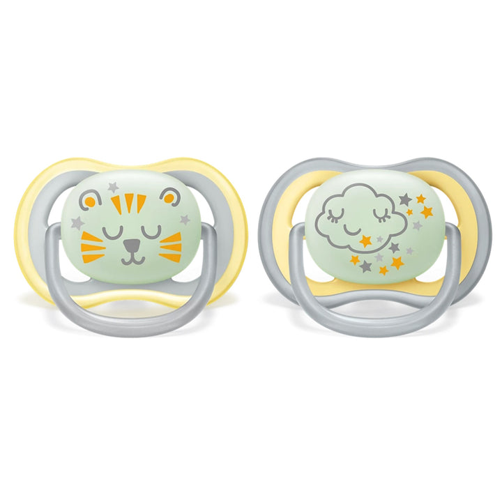 Philips Avent Glow-In-The-Dark Soother 18M+ (2pcs)