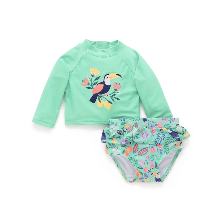 Purebaby Organic Printed Long Sleeve Rashie Set