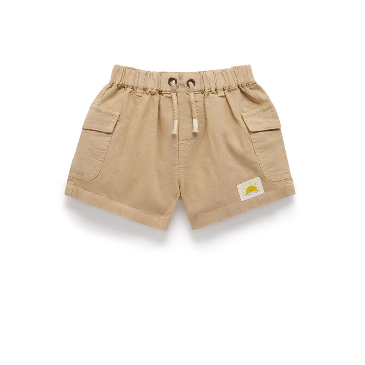 Purebaby Organic Linen Blend Driftwood Shorts