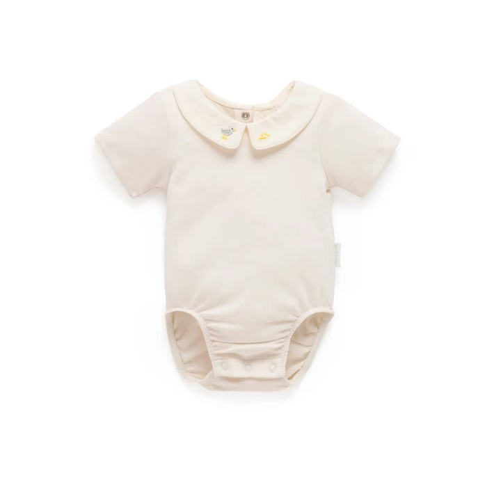 Purebaby Organic Bodysuit With Collar - Cloud