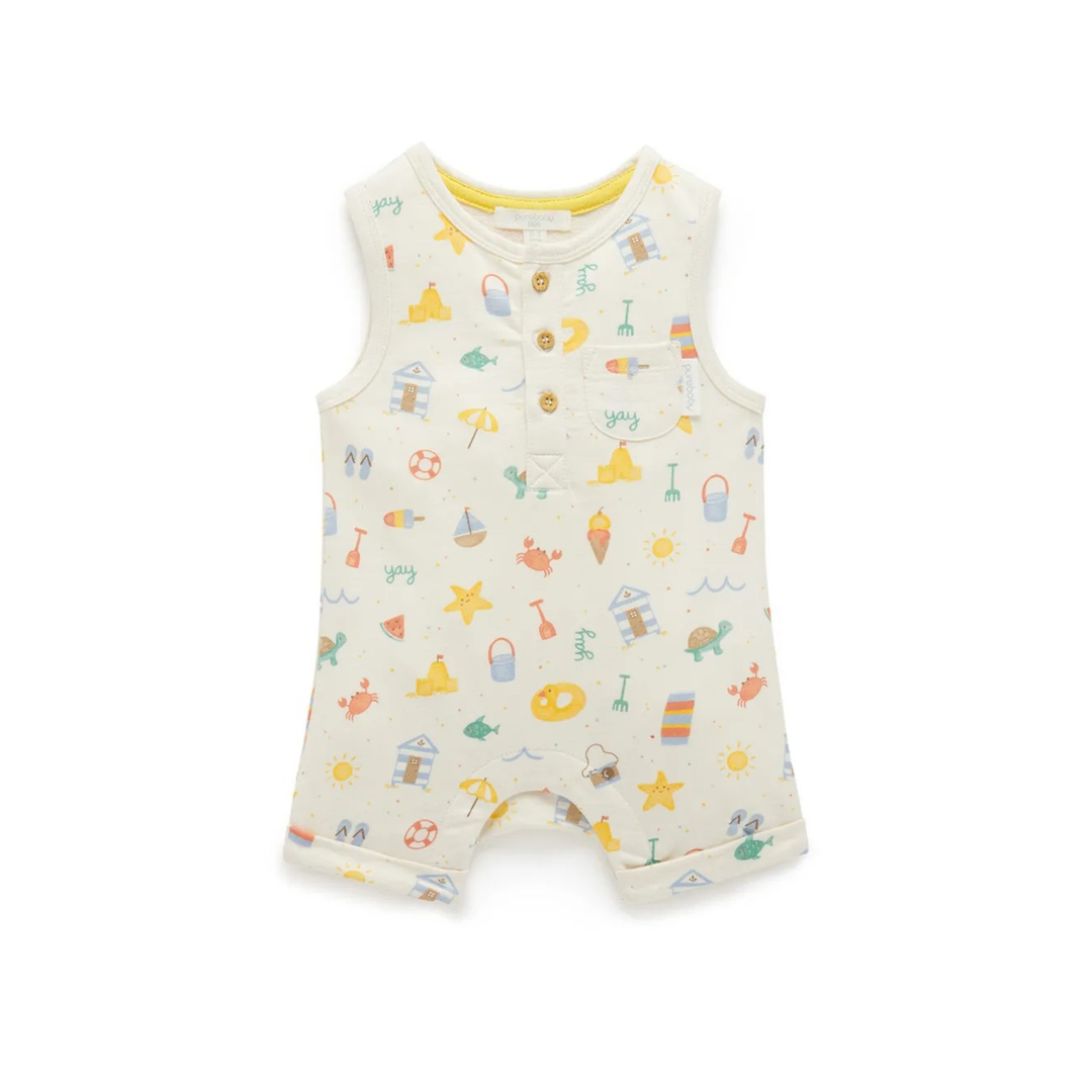 Purebaby Organic Onesie - Resort Print