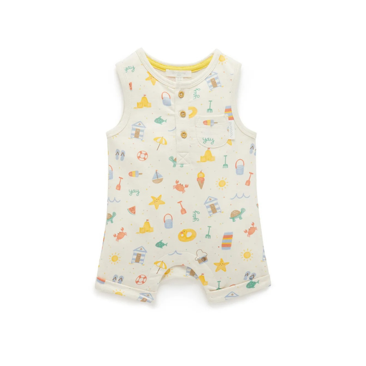 Purebaby Organic Onesie - Resort Print