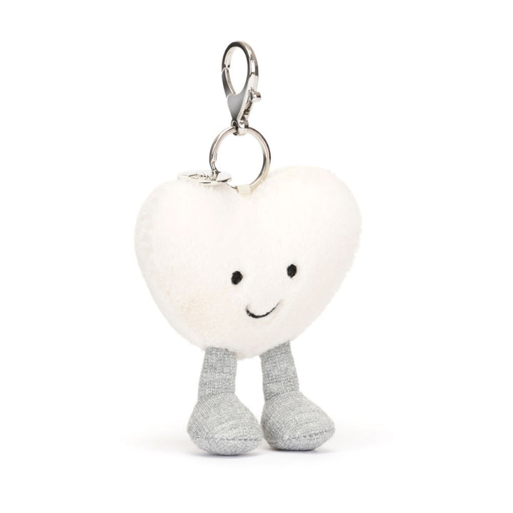 Jellycat Amuseable Cream Heart Bag Charm (13cm x 9cm)