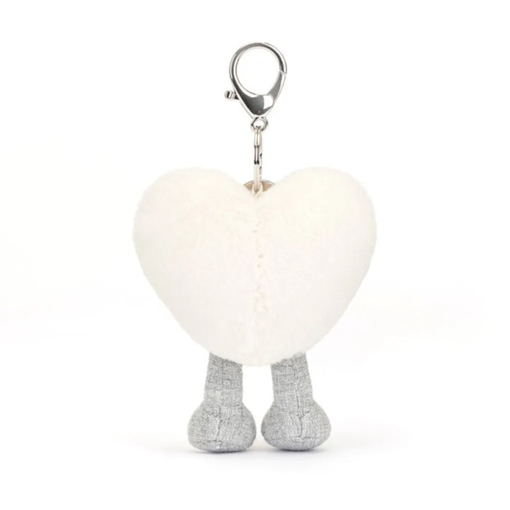 Jellycat Amuseable Cream Heart Bag Charm (13cm x 9cm)