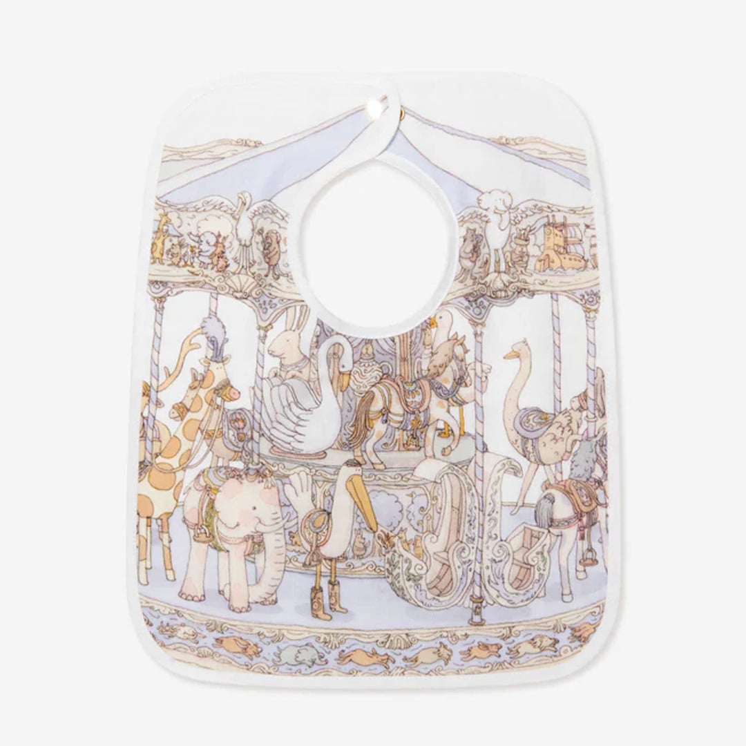 Atelier Choux Large Bib - Carousel Blue