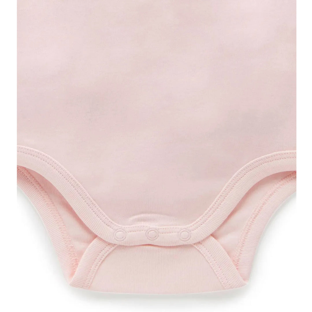 Purebaby 2 Pack Organic RIB Singlet Bodysuit - Pale Pink Pack (3-6m)