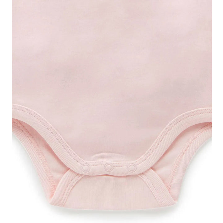 Purebaby 2 Pack Organic RIB Singlet Bodysuit - Pale Pink Pack (3-6m)