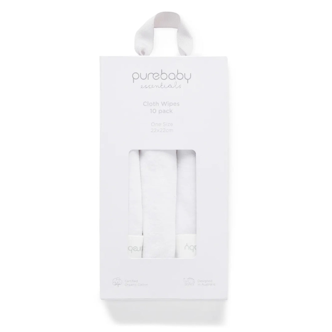 Purebaby Cloth Wipes 10 pcs White