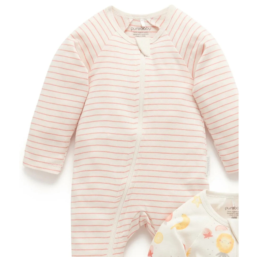Purebaby 2 pc Juicy Digital Zipsuit Organic
