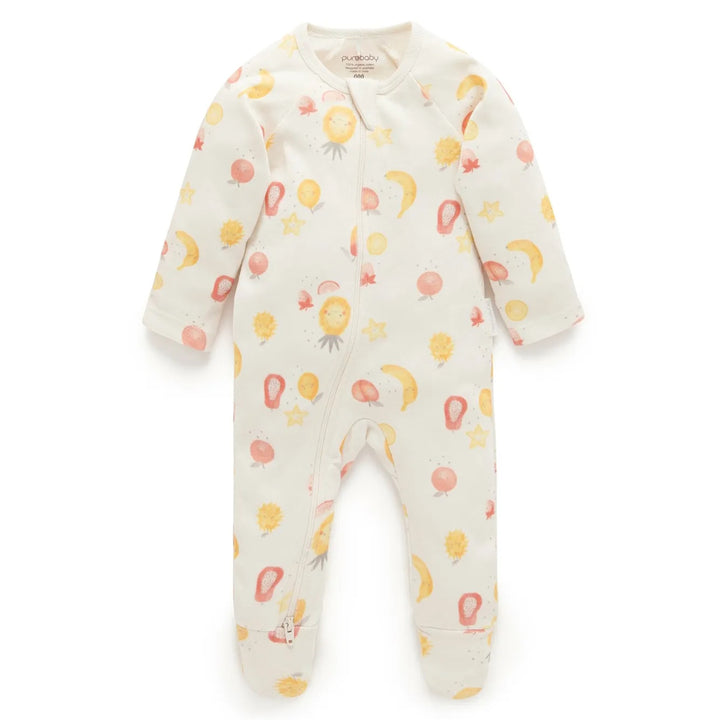 Purebaby 2 pc Juicy Digital Zipsuit Organic