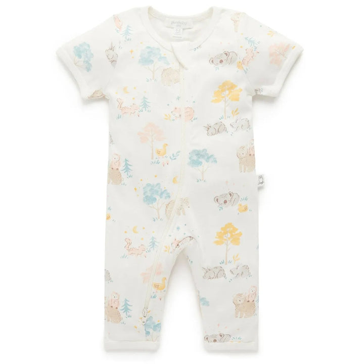 Purebaby Zip Footless Long John - Little Nap