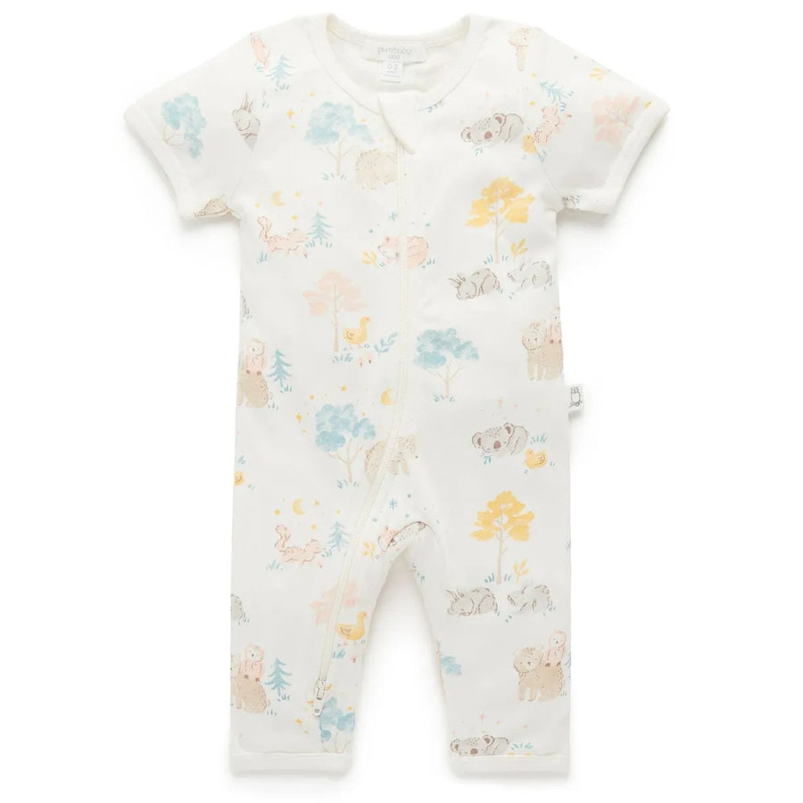 Purebaby Zip Footless Long John - Little Nap