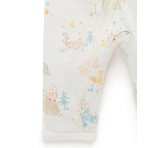 Purebaby Zip Footless Long John - Little Nap