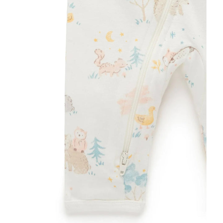 Purebaby Zip Footless Long John - Little Nap