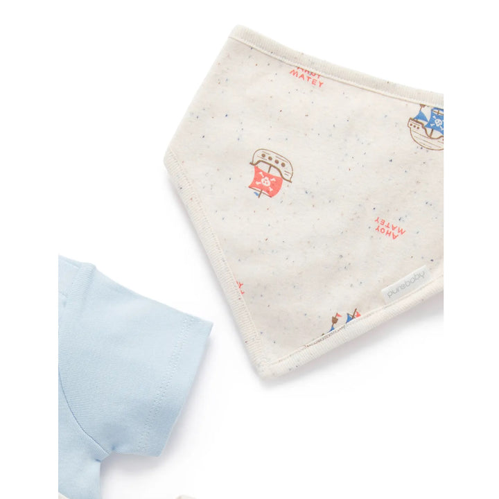 Purebaby Bodysuit Set - Ahoy Print (1Y)