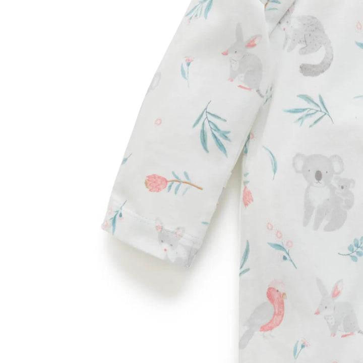 Purebaby Zip Growsuit - Blossom Friends