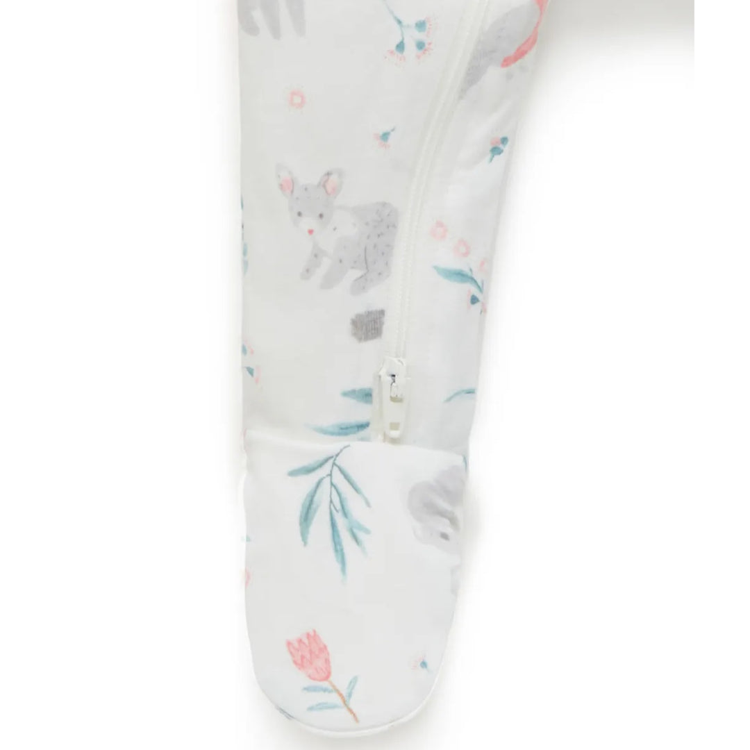 Purebaby Zip Growsuit - Blossom Friends