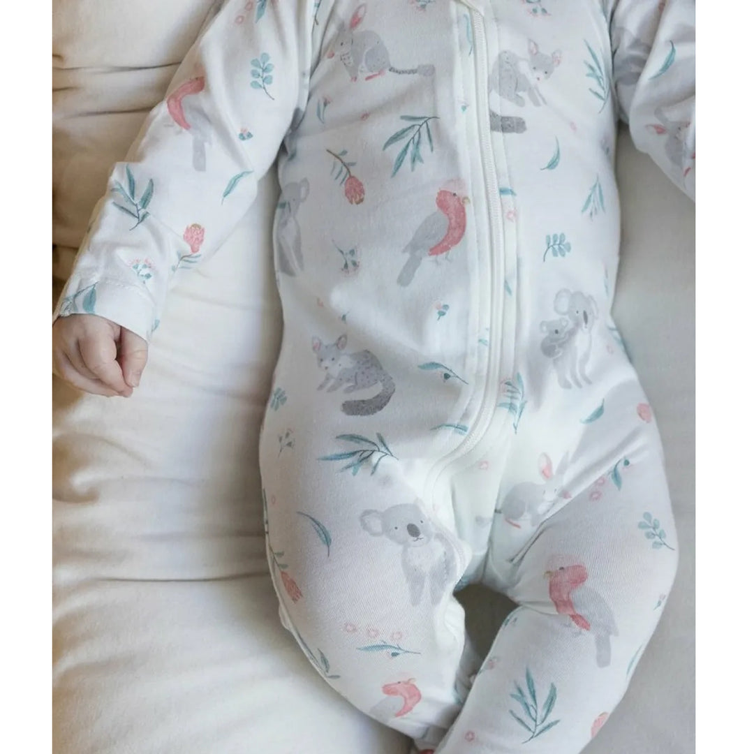 Purebaby Zip Growsuit - Blossom Friends