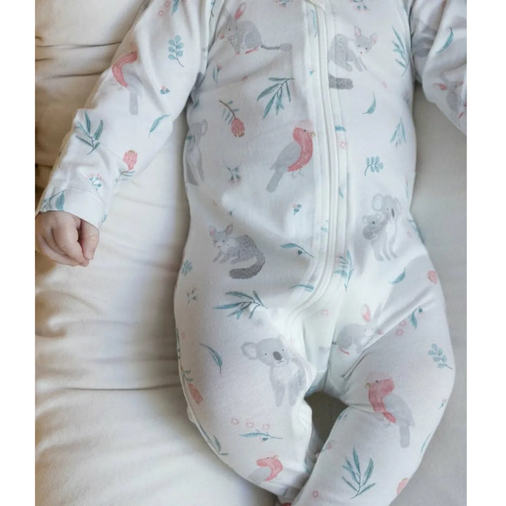Purebaby Zip Growsuit - Blossom Friends