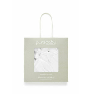 Purebaby Organic Zip Growsuit & Hat Set - Vanilla Bear