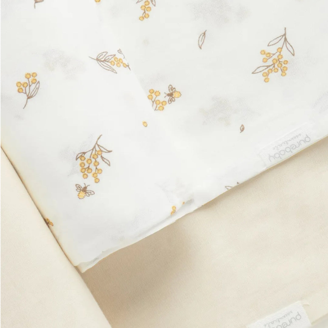 Purebaby 2 Pack Organic Muslin Wrap