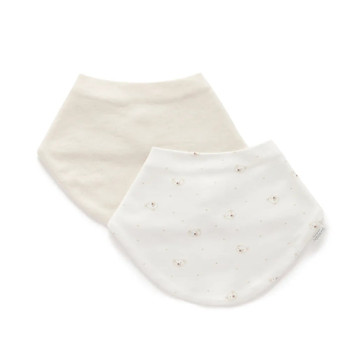 Purebaby 2 Pack Organic Bear Dribble Bib