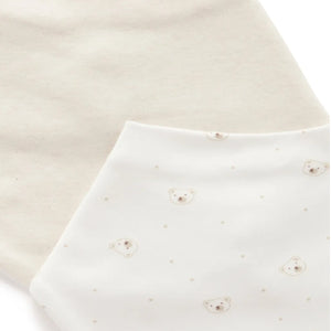 Purebaby 2 Pack Organic Bear Dribble Bib