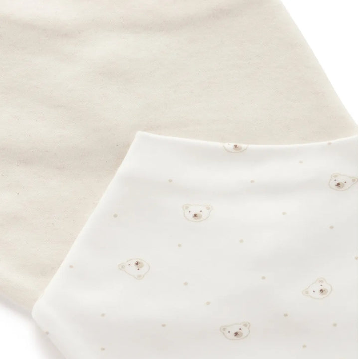 Purebaby 2 Pack Organic Bear Dribble Bib