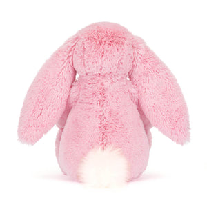 Jellycat Blushkin Blossom Luxe Bunny cream bobtail detail