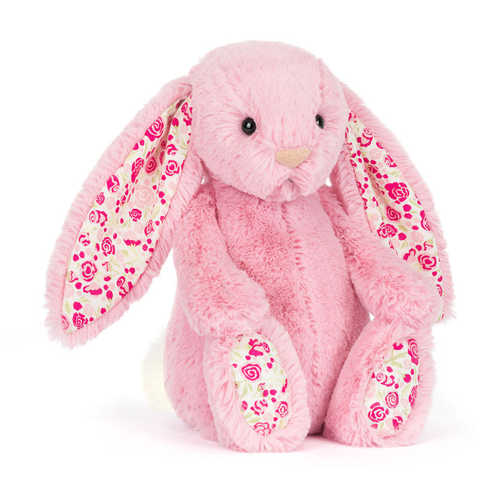 Jellycat Blushkin Blossom Luxe Bunny blush pink bunny, front view