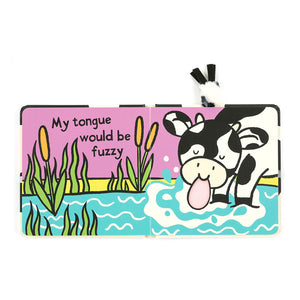 Jellycat If I Were A Calf Board Book touch-and-feel panel