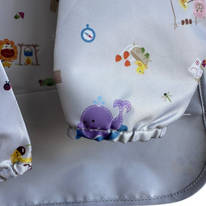 Marcus & Marcus long sleeve baby bib, print and elasticated cuff detail