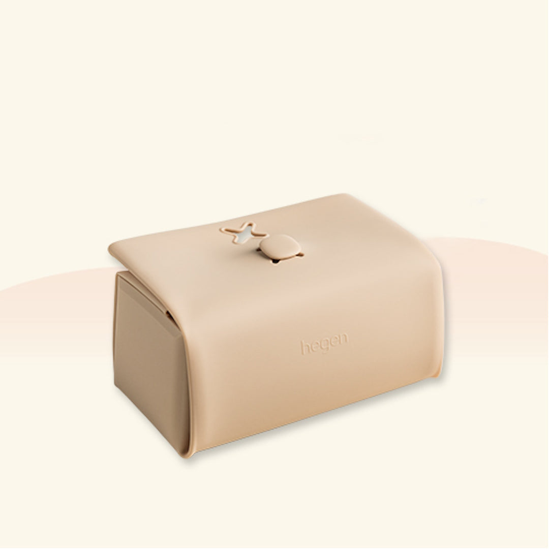 Hegen Mealtime Starter Kit with Foldable Placemat Taupe