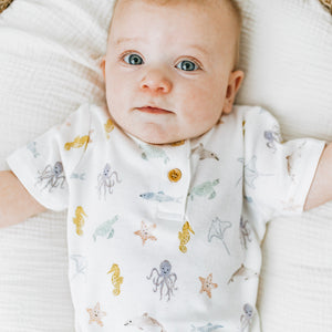 KAYS + KINS Organic Bodysuit - Sea Friends