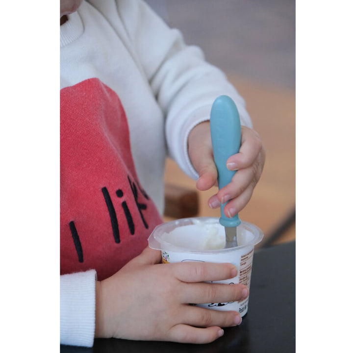 Beaba Stainless Steel Training Cutlery 3 Piece Set - Light Blue